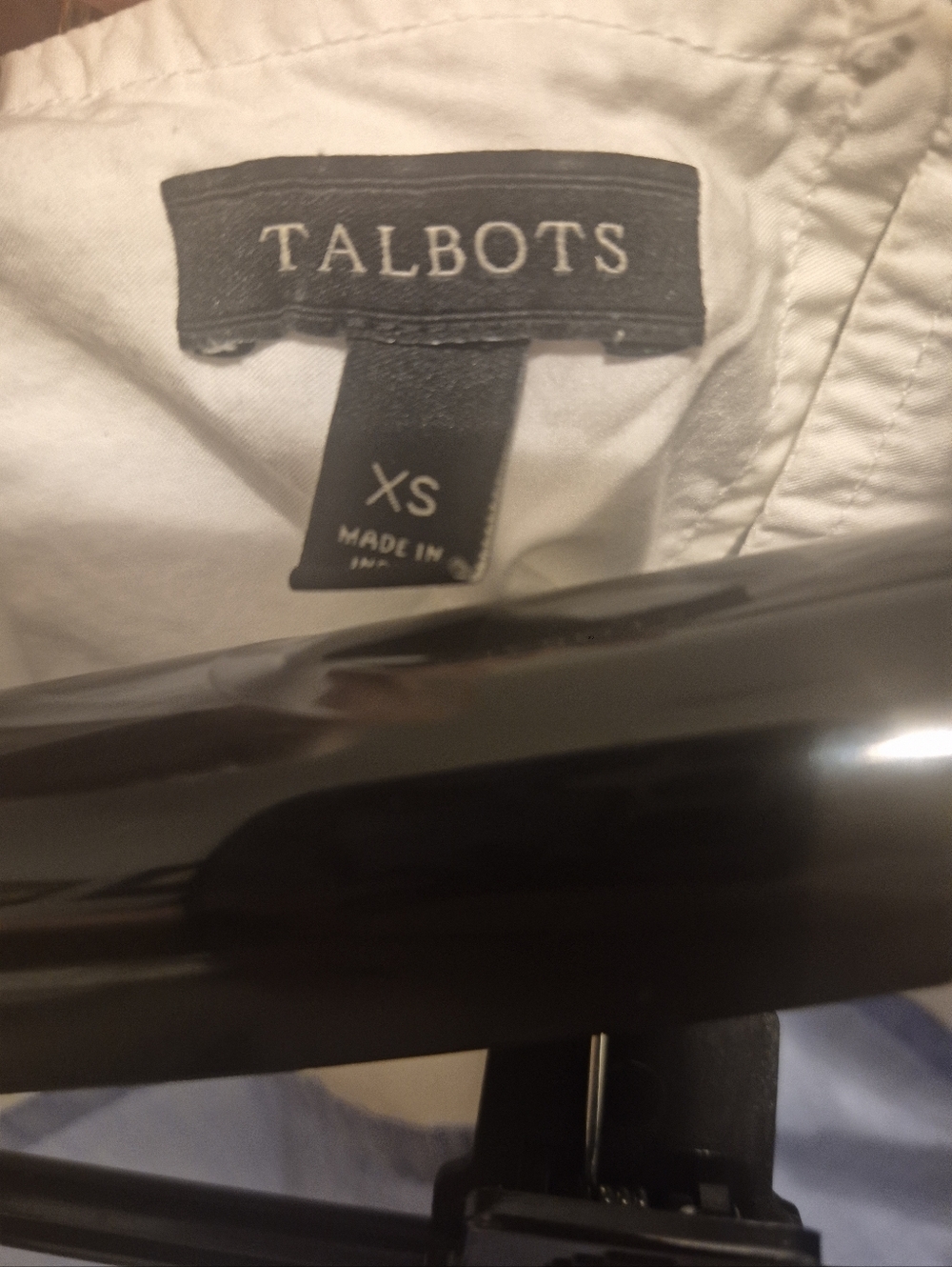 Talbots Nautical Sailboat Embroidered Tank Top XS Blue White Cotton Side Zip - Picture 6 of 7